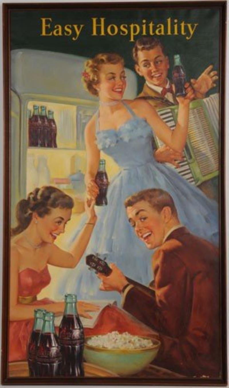 C 1953 ORIGINAL OIL ON CANVAS COCA-COLA ARTWORK