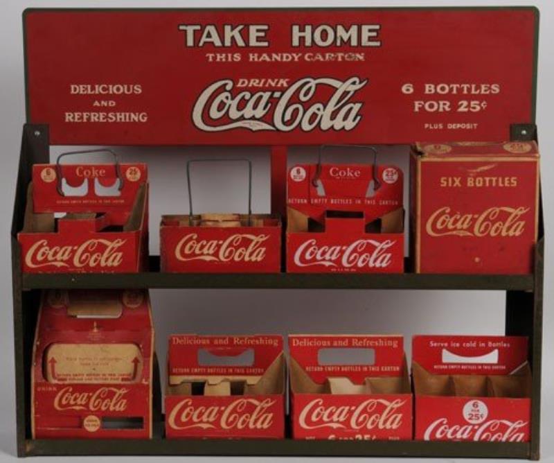 RARE 1930'S COCA-COLA GLASCOCK CARTON RACK