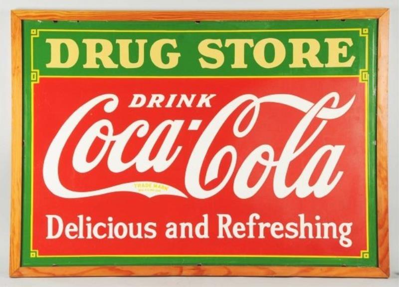 1930's Porcelain Drug Store Coca Cola Sign Value & Price Guide