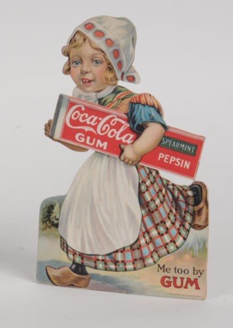 1914 TO 1916 COCA-COLA GUM DUTCH GIRL CUT OUT