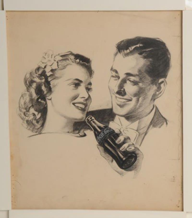 1940'S COCA-COLA ORIGINAL ARTIST SKETCH