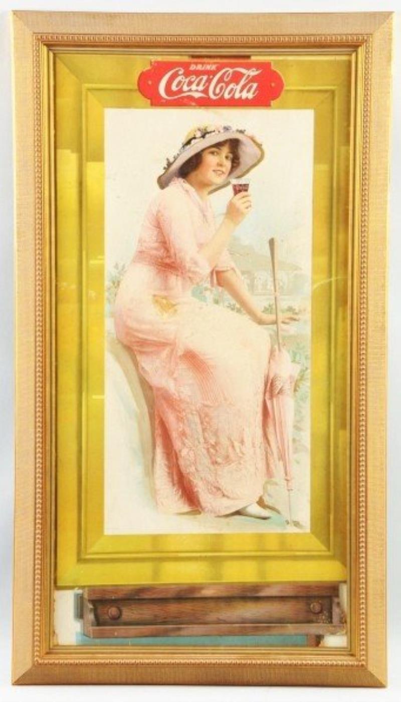 Very Rare Heavy Cardboard Coca-Cola Poster