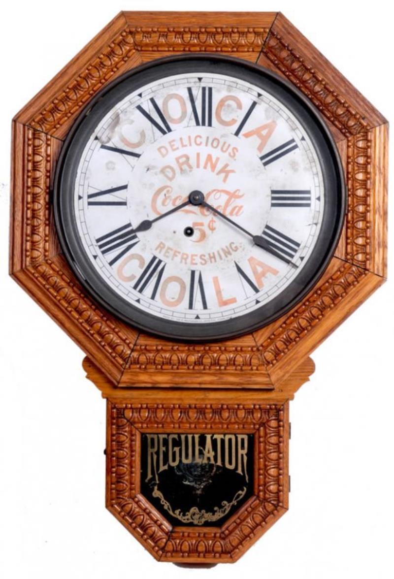Early Ingraham CocaCola Regulator Clock Value & Price Guide