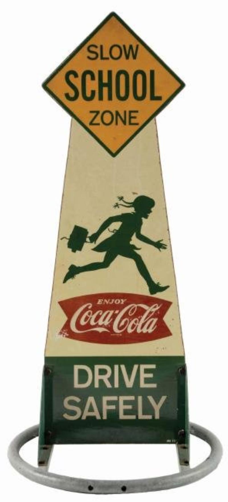 Coca-Cola School Zone Drive Safely Sign