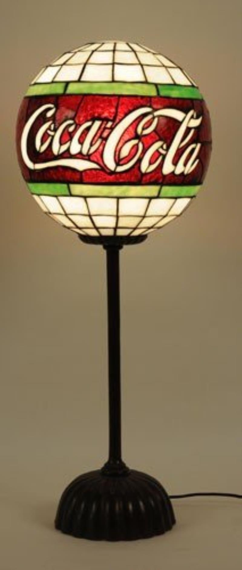 LEADED GLASS COCA-COLA GLOBE