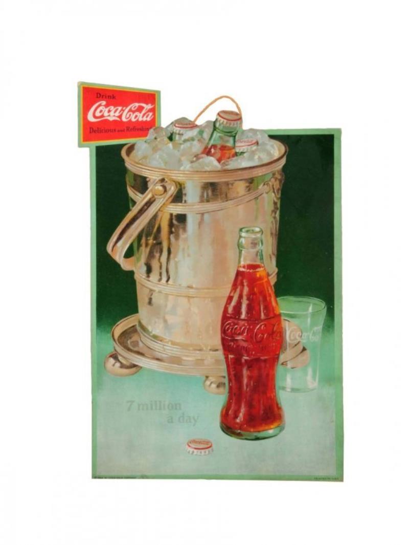 Very Rare 1926 Coca - Cola Diecut Cardboard Sign