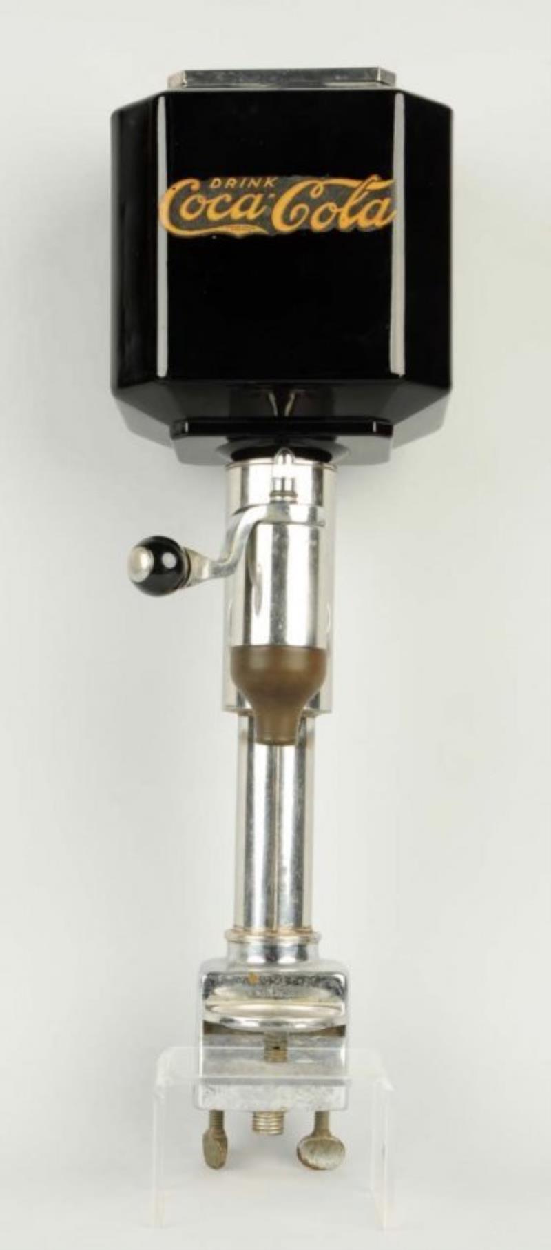 1920s-30s Coca-Cola Black Glass Syrup Dispenser.