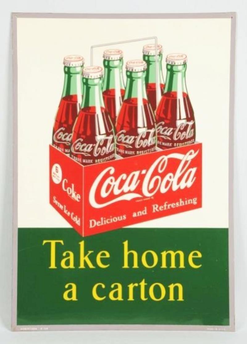 1954 Coca-Cola Tin Sidewalk Sign