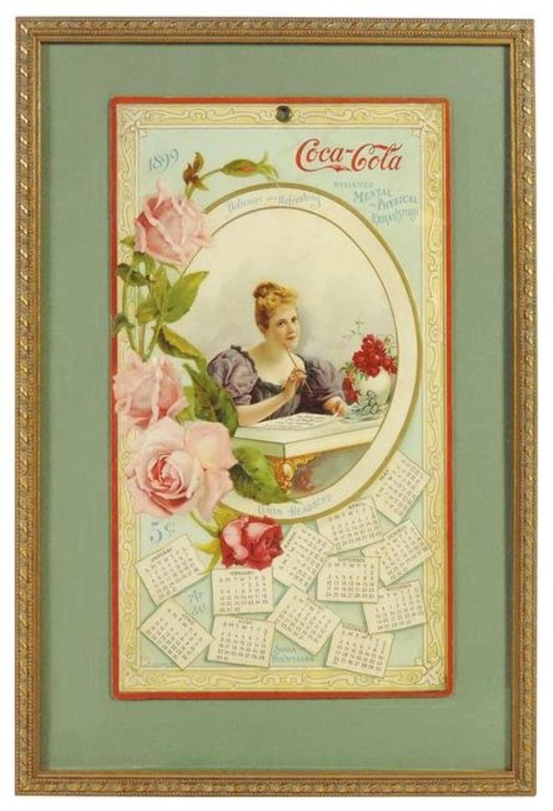 Coca-Cola Calendar, c1899, Coca-Cola Relieves Mental