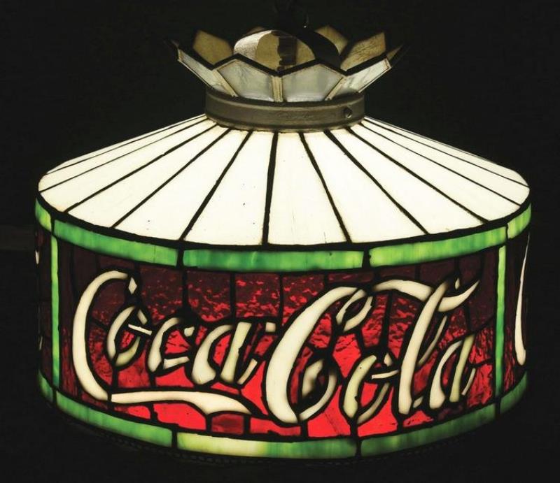 COCA-COLA HANGING ART GLASS LAMP