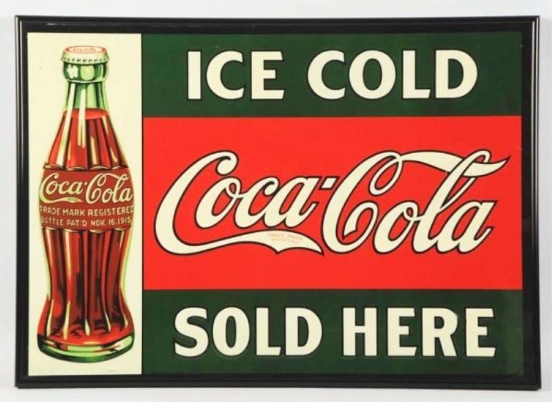 1927 Coca-Cola Embossed Tin Sign