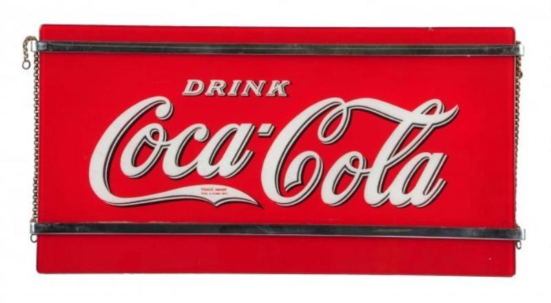 Rare 1939 Coca - Cola Reverse on Glass Sign