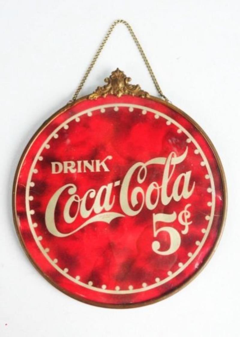 C 1905 Coca-Cola Cardboard Sign & Original Frame