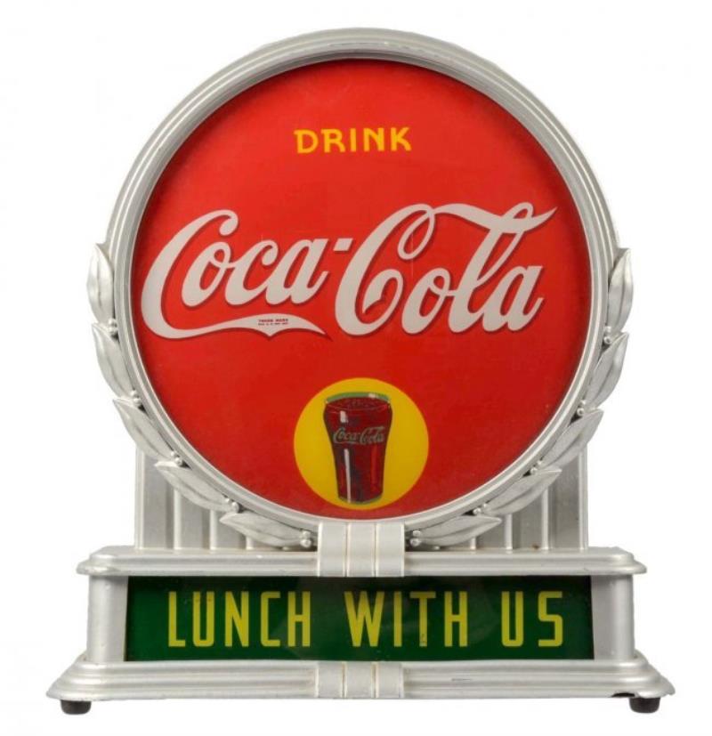 1930's Coca-Cola Brunhoff Lighted Counter Sign.