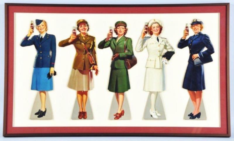 Set of 5 1943 Coca-Cola Military Service Girls.