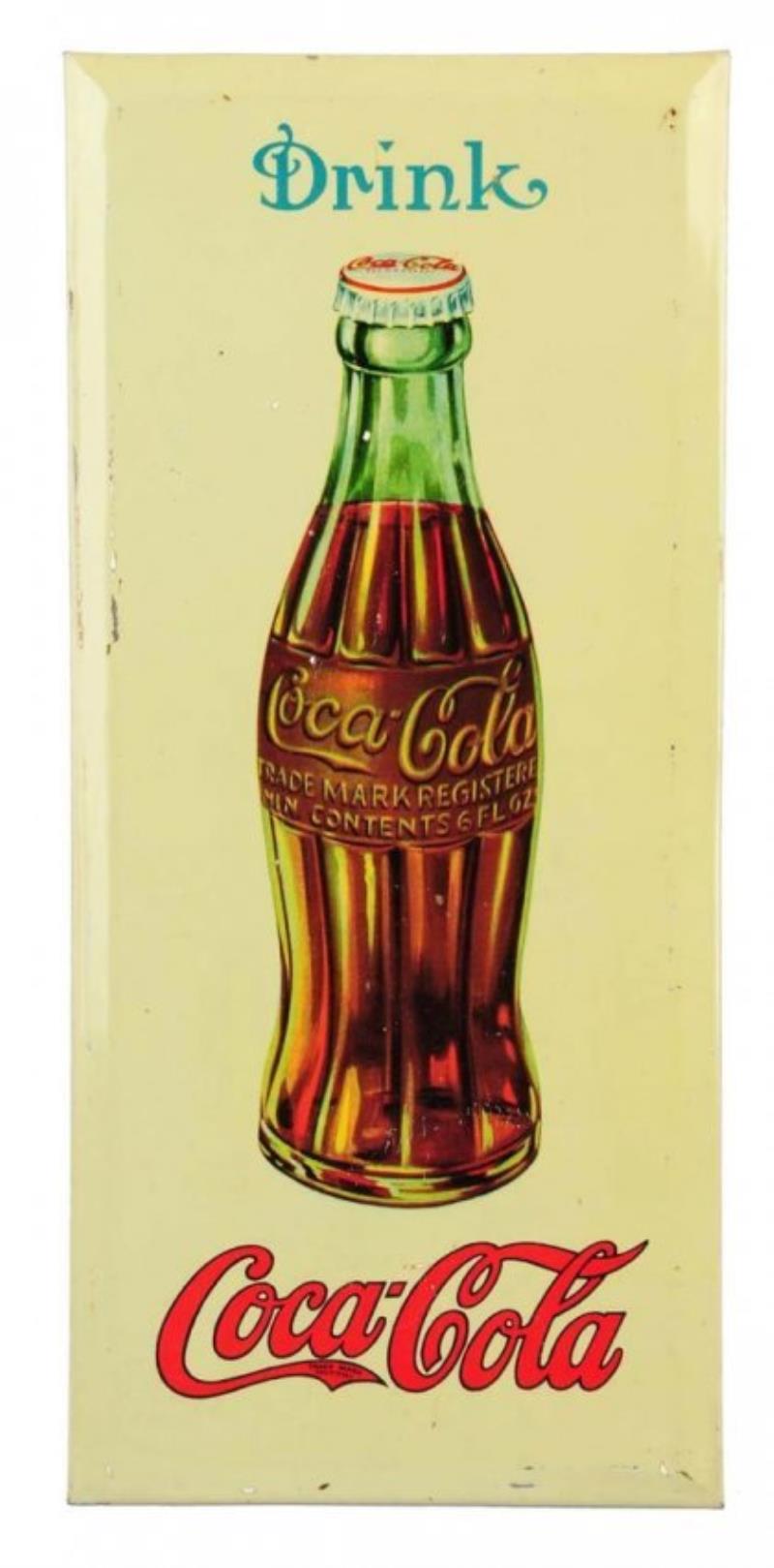 1915 - 1920's Coca - Cola Tin Sign
