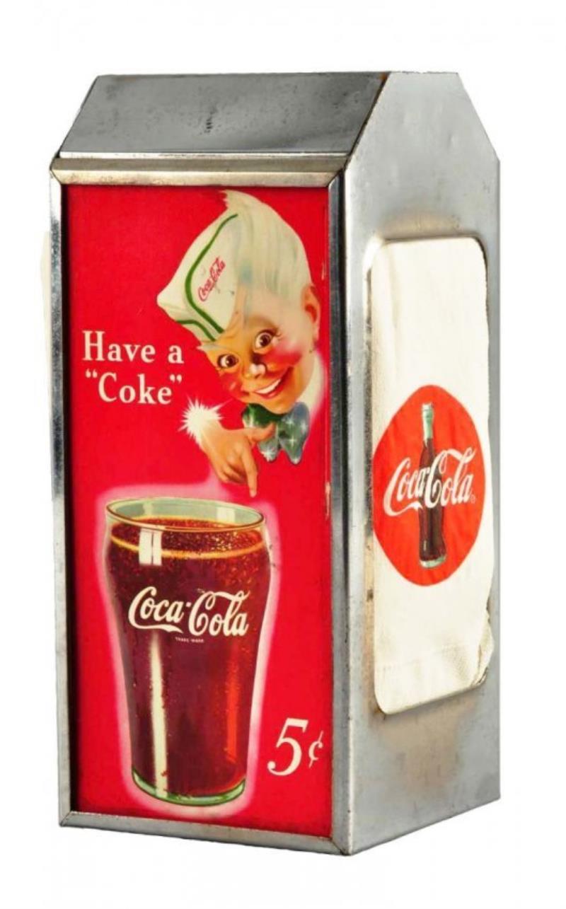 1940's Coca - Cola Napkin Dispenser