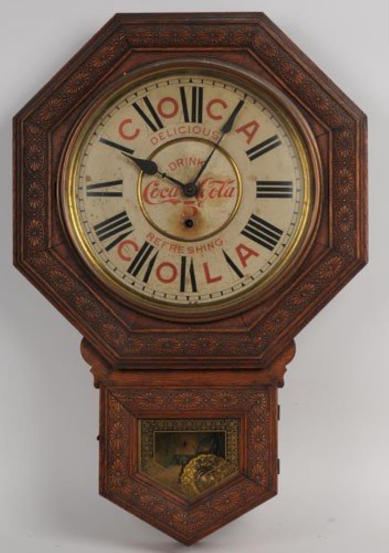 1901 COCA-COLA WELCH OCTAGONAL CLOCK