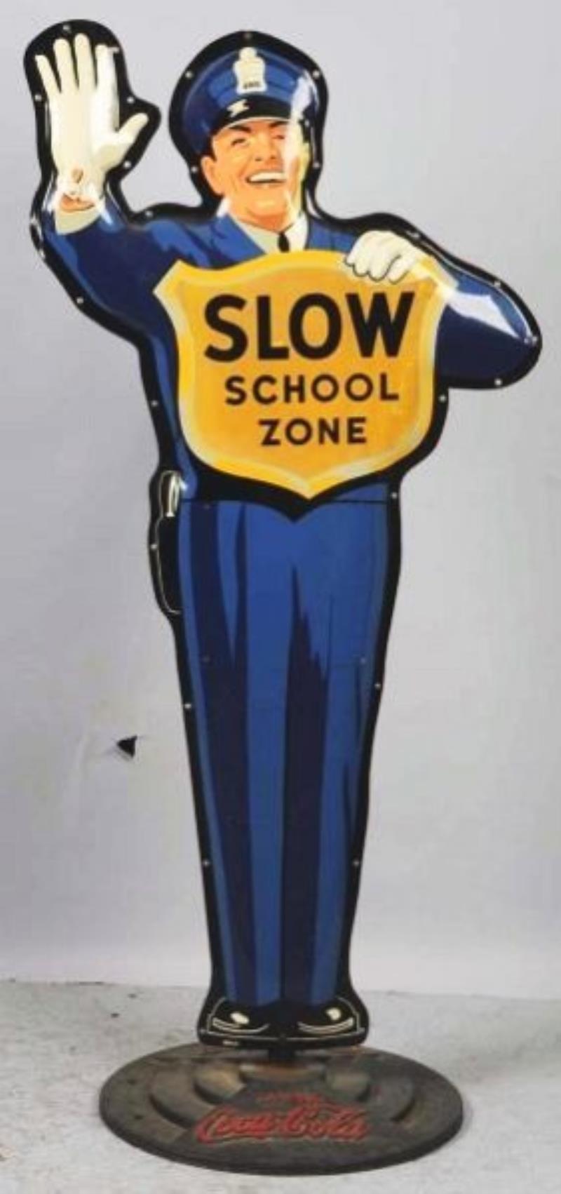 1950 Coca-Cola Policeman & Original Iron Base