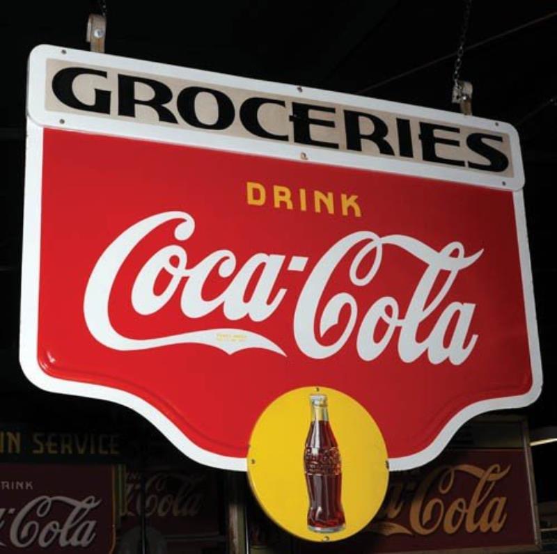 1939 Coca-Cola large outdoor porcelain