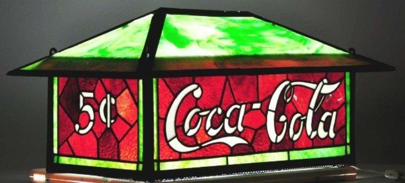 Early Coca-Cola Hanging Lampshade