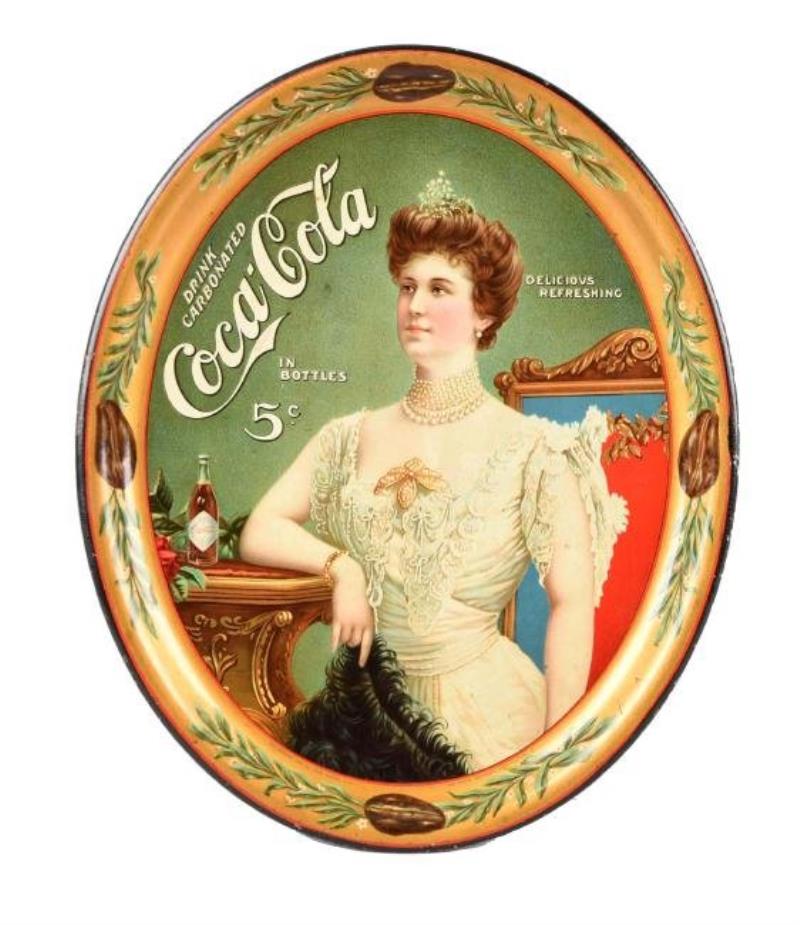 1904 Coca - Cola Tin Advertising Tray