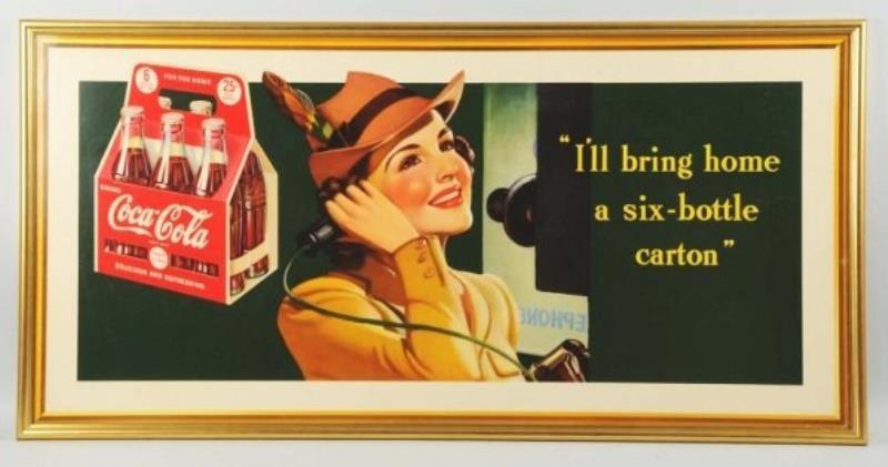 1940 Large Coca-Cola Poster.