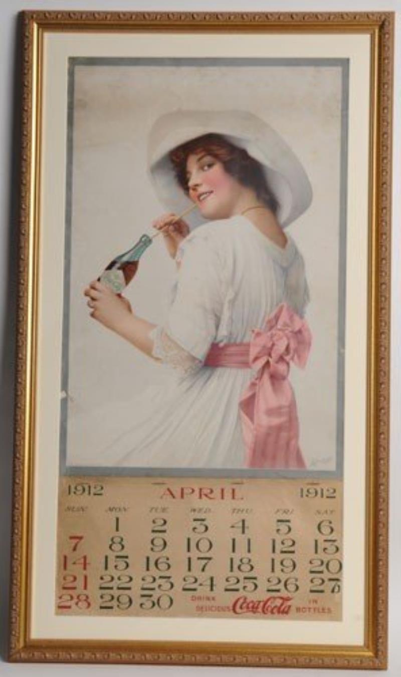 1912 LARGE FORMAT COCA-COLA BOTTLERS CALENDAR