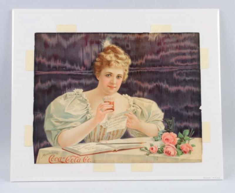 Very Rare Large 1900 Coca - Cola Paper Poster
