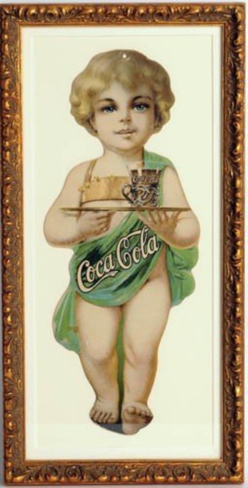 1908 Coca-Cola Cherub cardboard cutout.