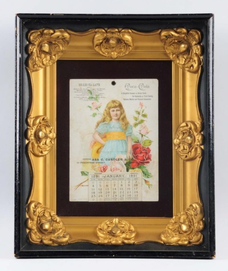 Only Known 1891 Coca - Cola Calendar