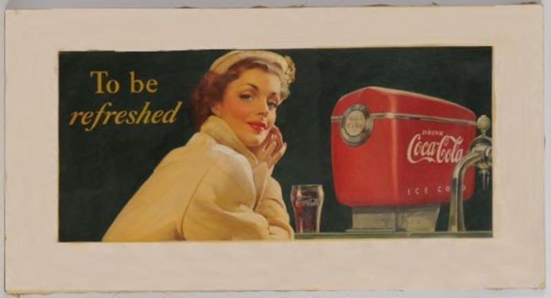 COCA-COLA ORIGINAL OIL ON CANVAS ARTWORK