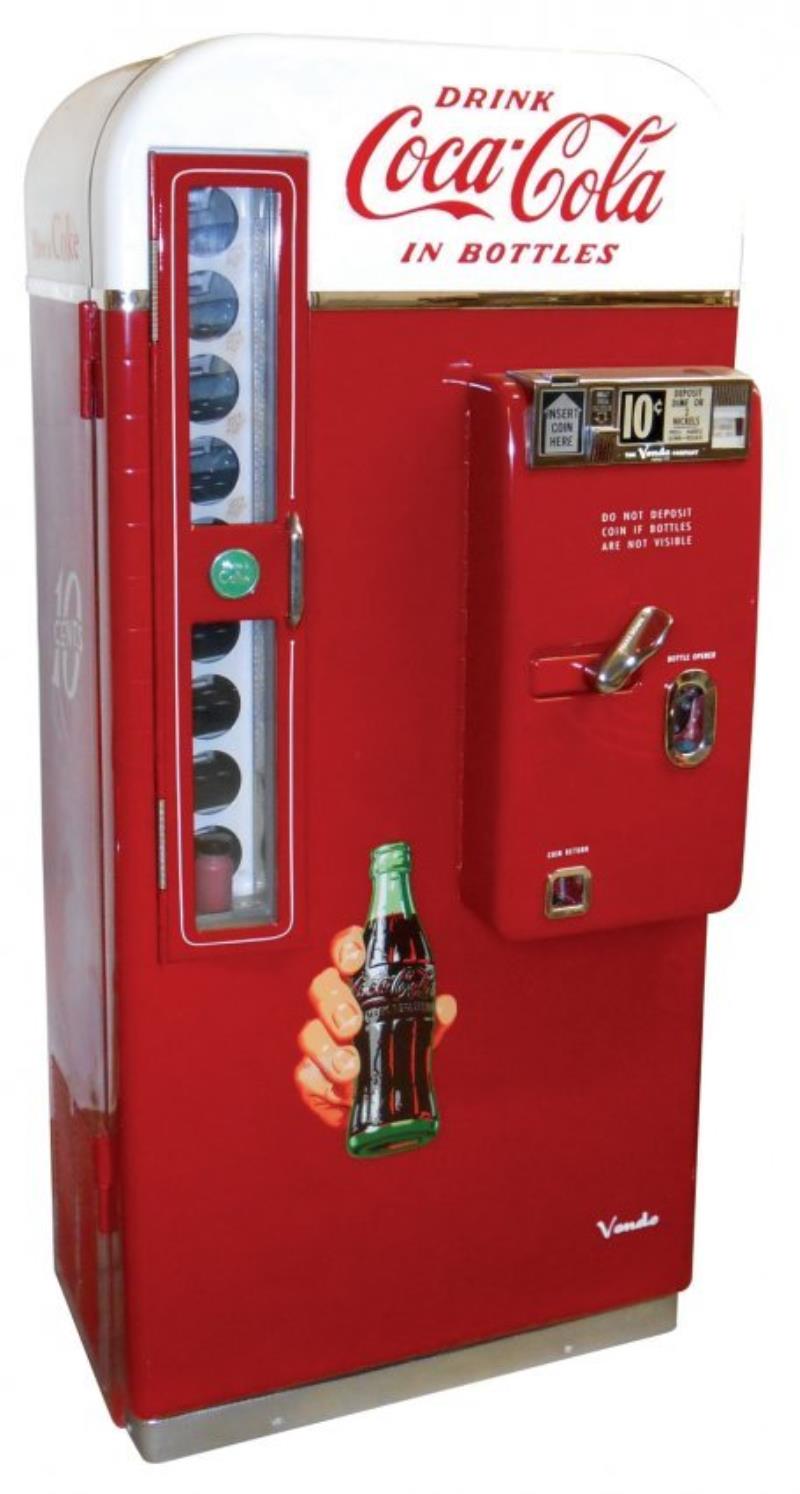 Coca-Cola machine, Vendo 81D, 10 Cent, an older