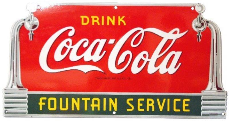 Coca Cola Truck Cab Porcelain Sign