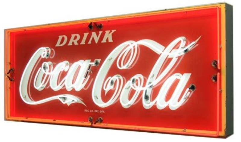 40'S TO 50'S COCA-COLA PORCELAIN OUTDOOR NEON SIGN