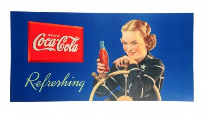 Rare 1936 Sailor Girl Coca - Cola Poster