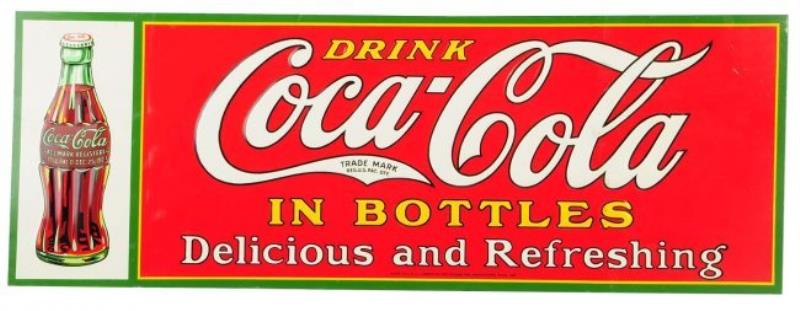 1931 Coca - Cola Embossed Tin Sign