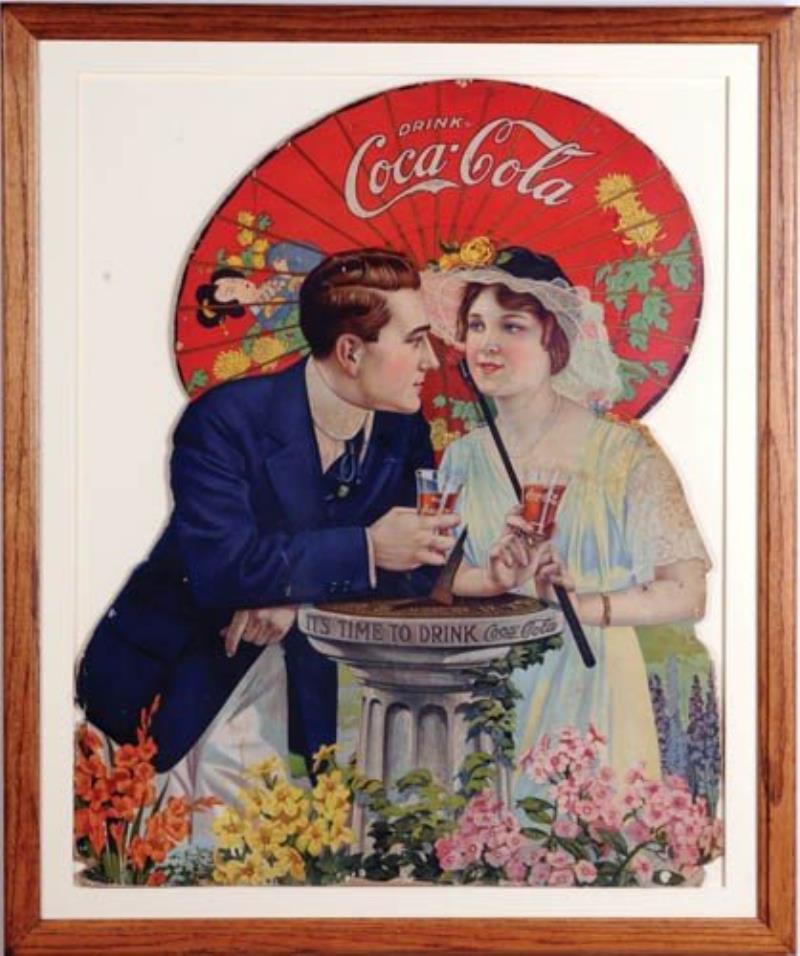 c.1911 Coca-Cola cardboard cutout "Sun Dial"
