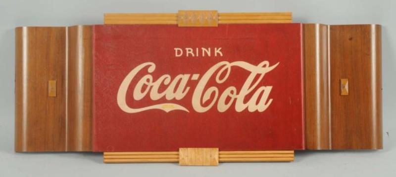 Very Scarce 1930s Coca-Cola Plywood Sign.
