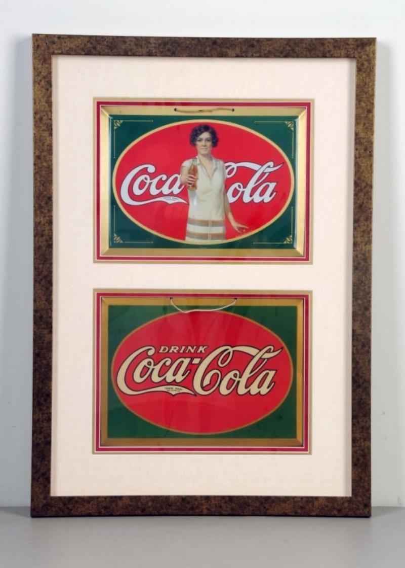 1930s Framed Coca - Cola Embossed Tin Sign Value & Price Guide