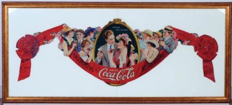 c.1914 festoon Coca-Cola "Follow The Crowd"