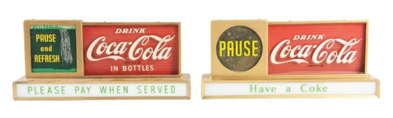 Coca-Cola Light Up Motion Signs.