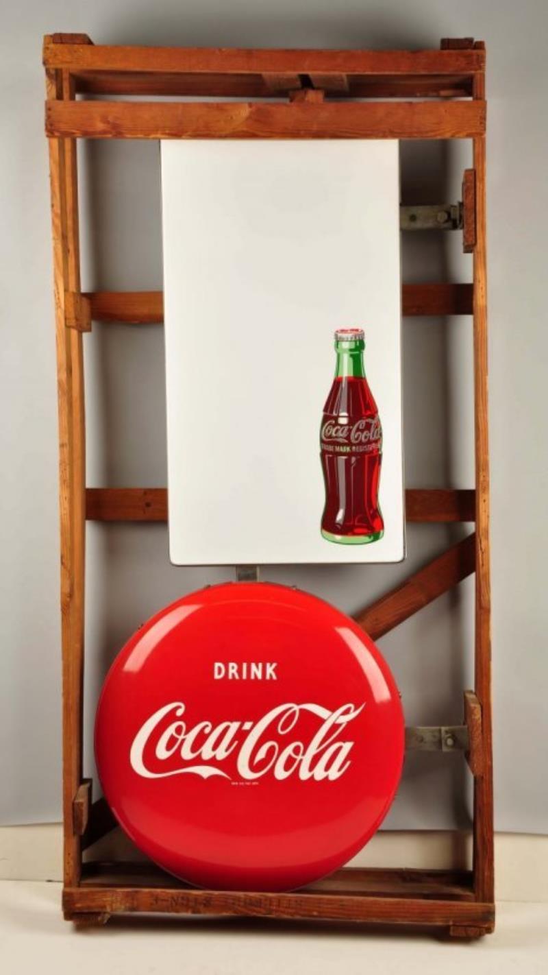 Coca-Cola Double Sided Porcelain Button Sign