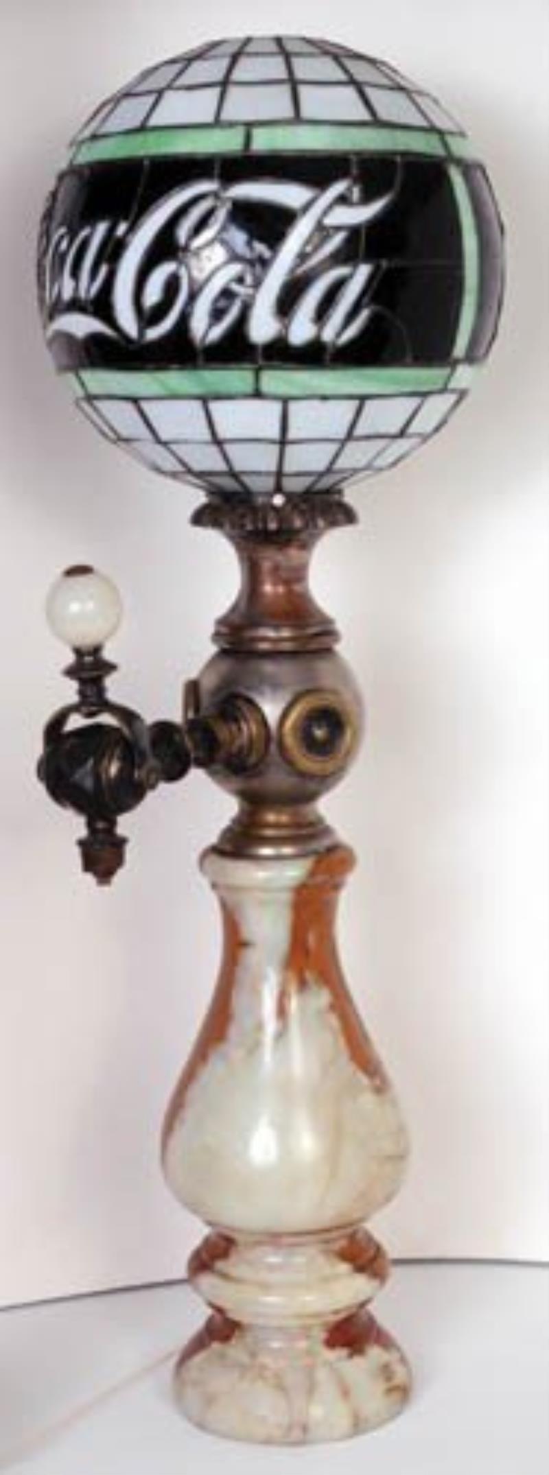 C.1915 COCA-COLA LEADED GLOBE SODA DISPENSER
