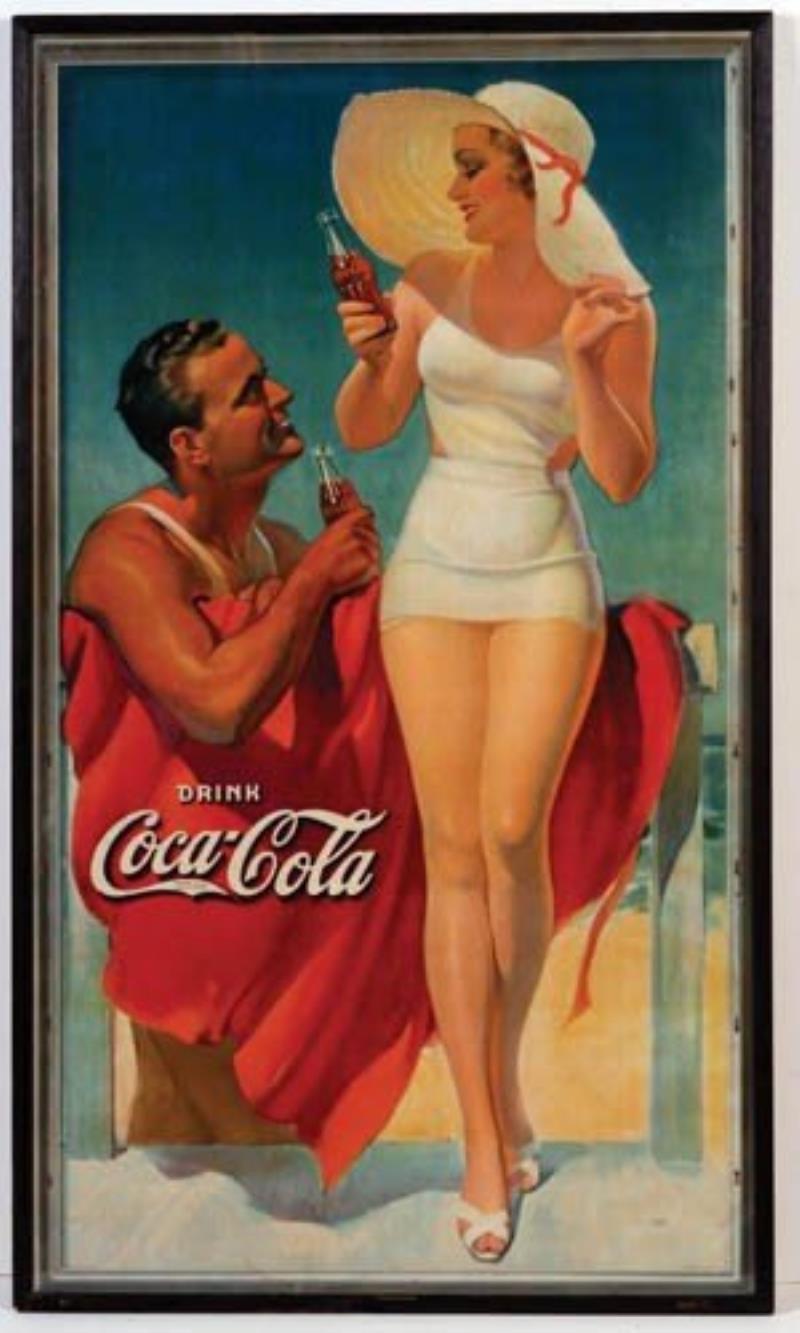 1934 Coca-Cola Cardboard sign