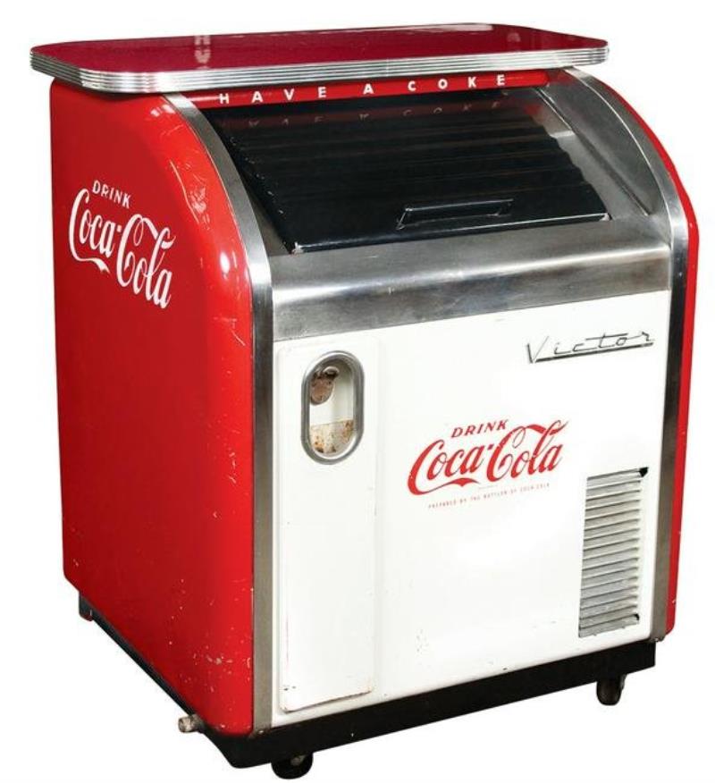 Coca-Cola Bottle Cooler, Victor Single Door, Scarce