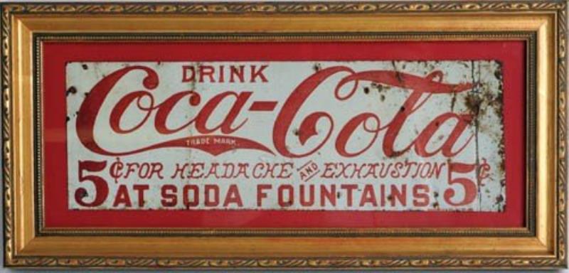 1890 Coca-Cola tin sign