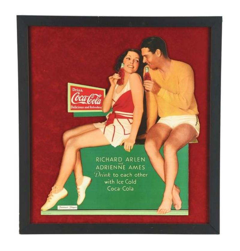 RICHARD ARLEN AND ADRIENNE AMES CUT-OUT COCA-COLA