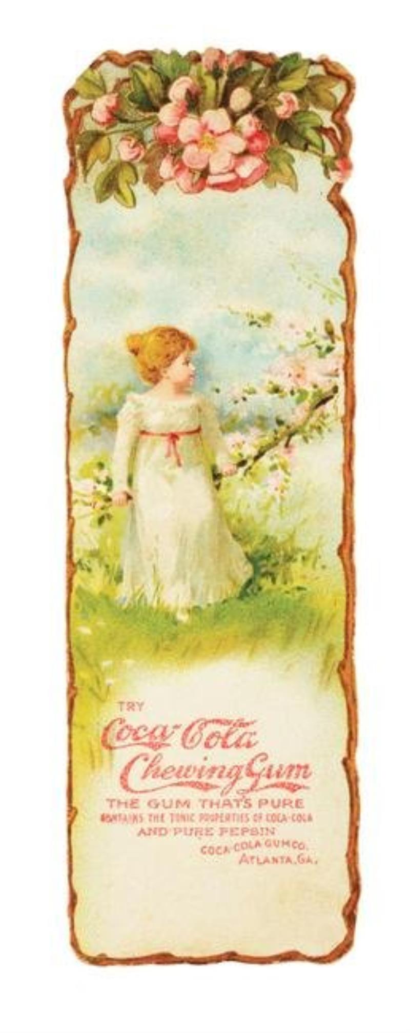 Circa 1903 Coca-Cola Chewing Gum Bookmark