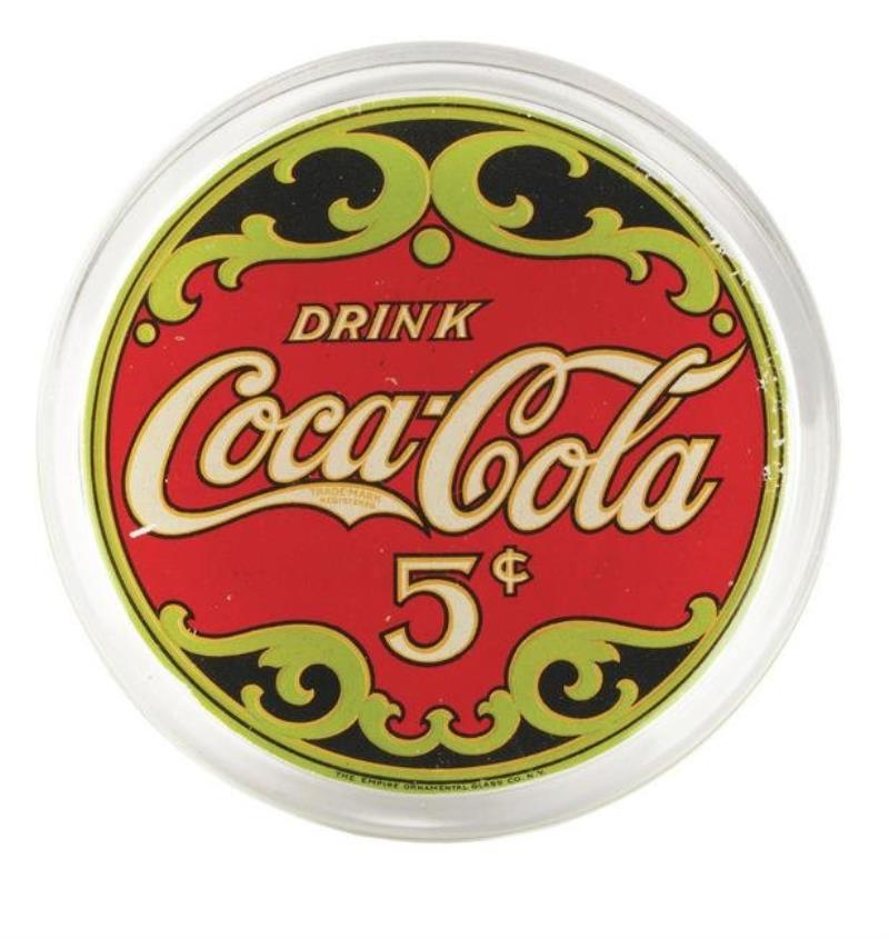 Beautiful 1907 Coca-Cola Glass Change Receiver